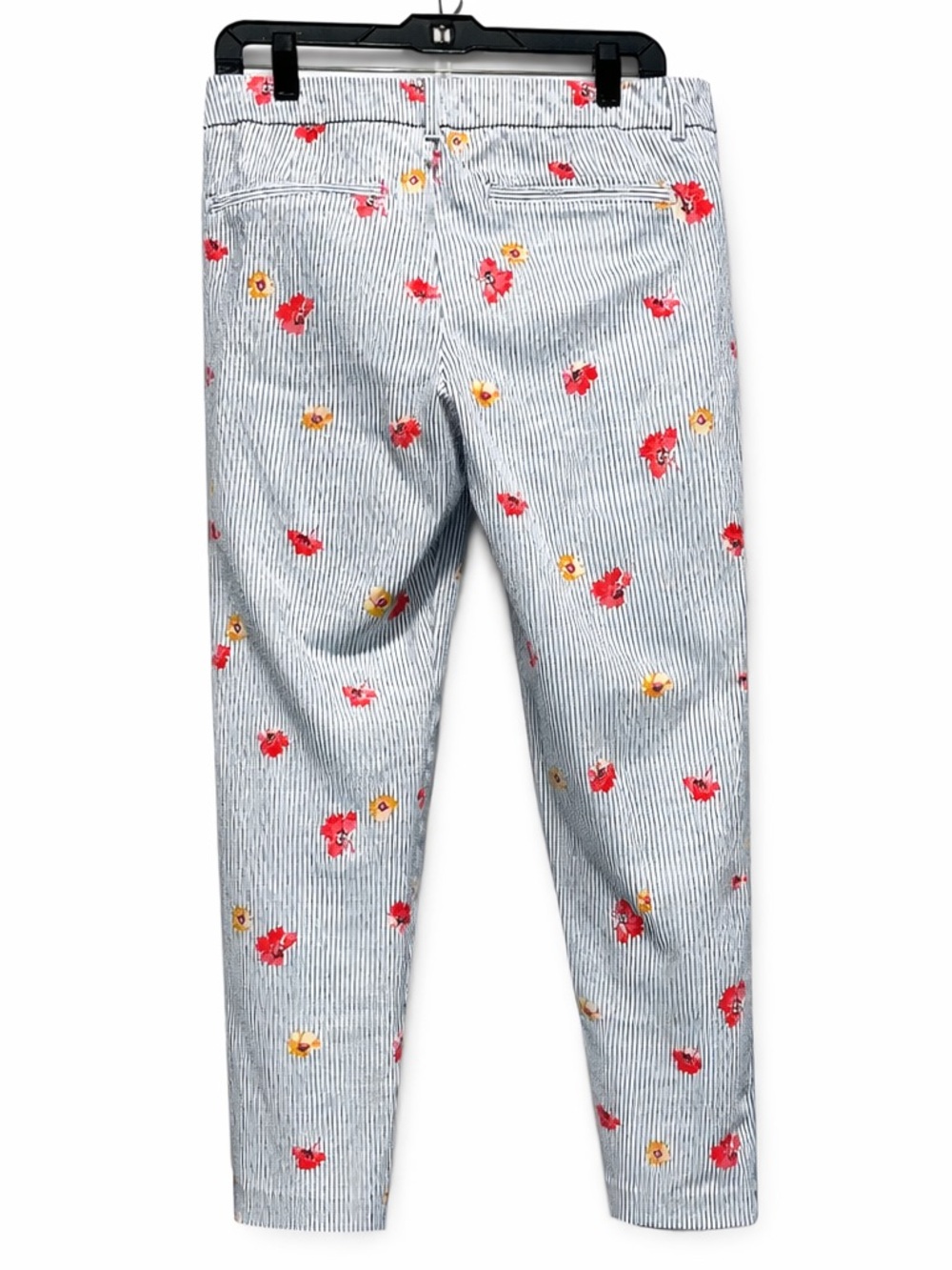 🌸 Old Navy Pixie Mid-Rise Floral Striped Pants Size 8 🌸 - Picture 2 of 6